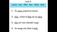 Mots frequents ( Liste 5 )